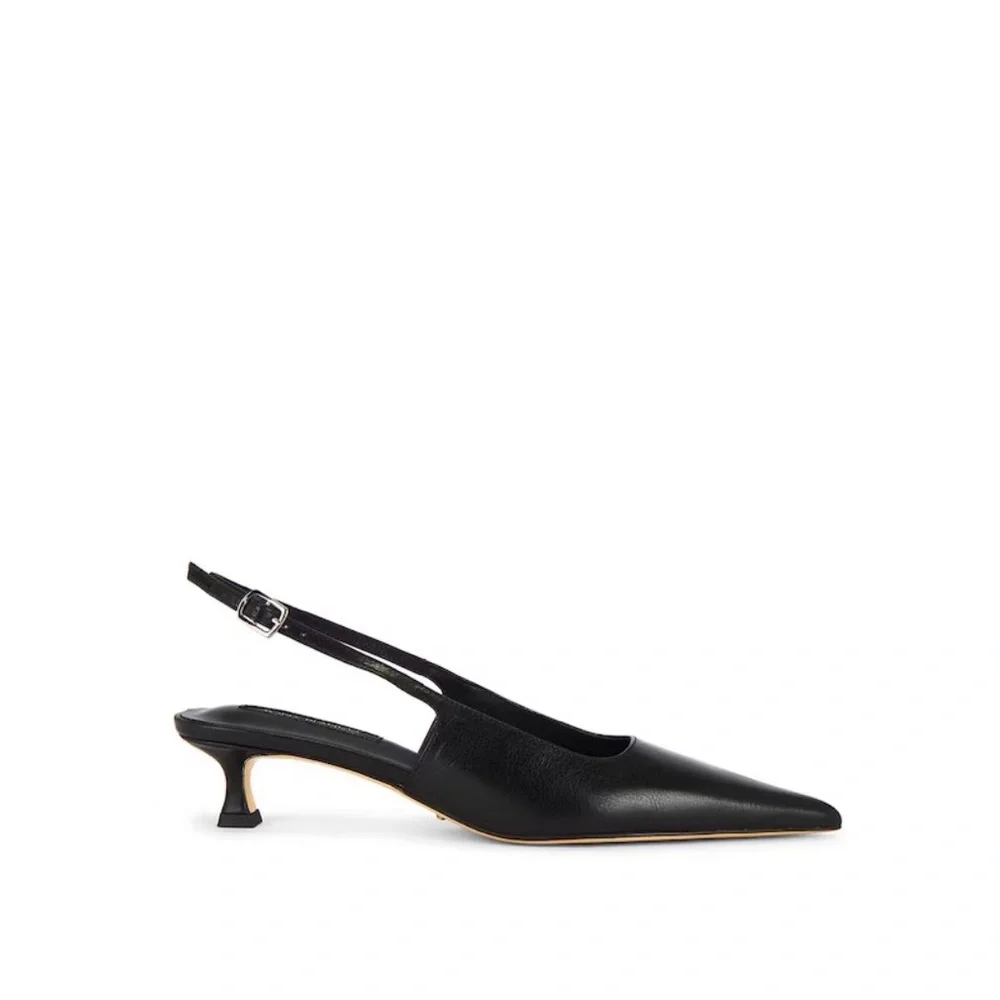 Tony Bianco Crush Slingback Pump in Black Vintage Leather size 71/2 - Picture 2 of 9